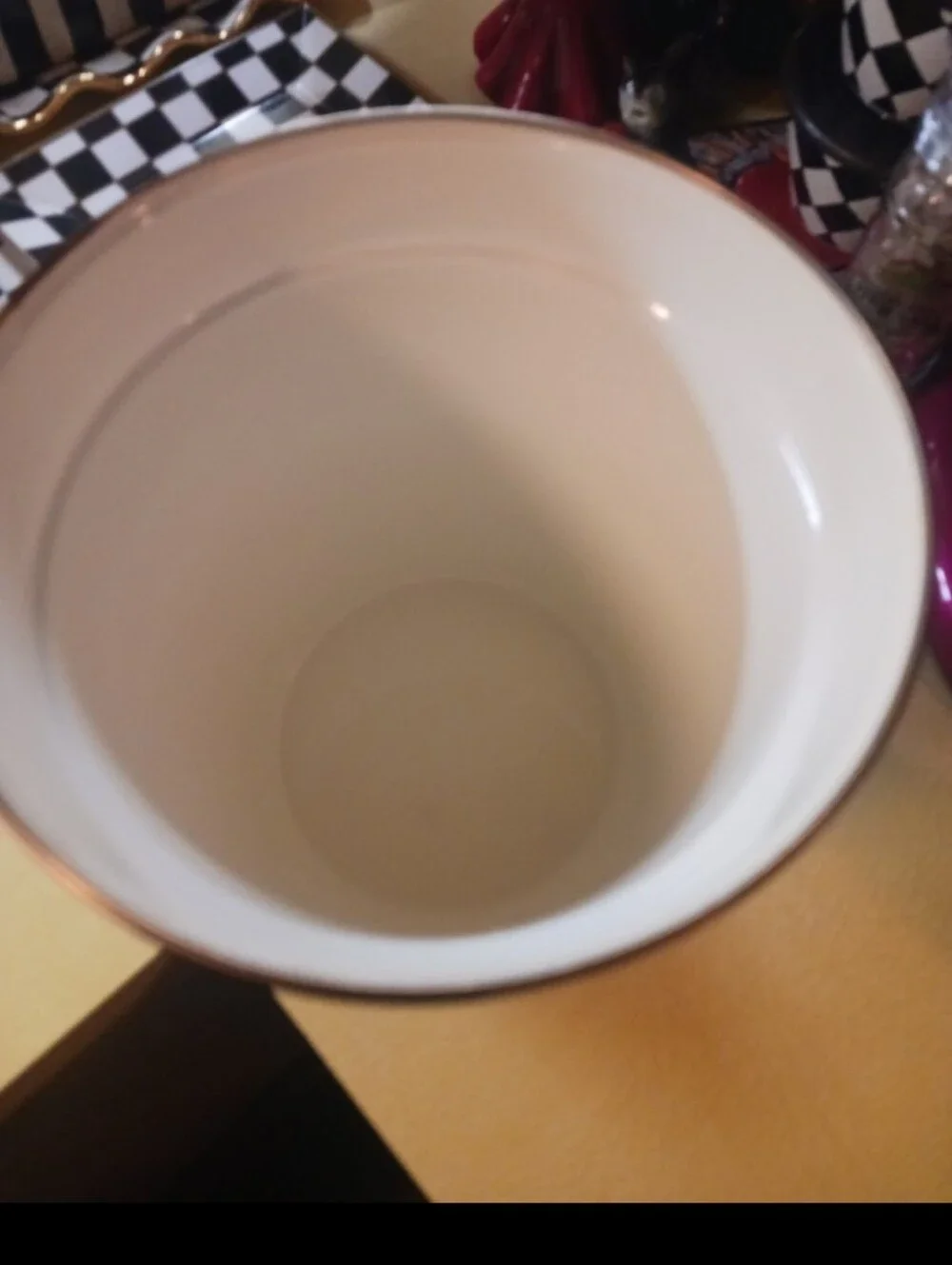 Mackenzie Child Planter with Gold Rim Retired